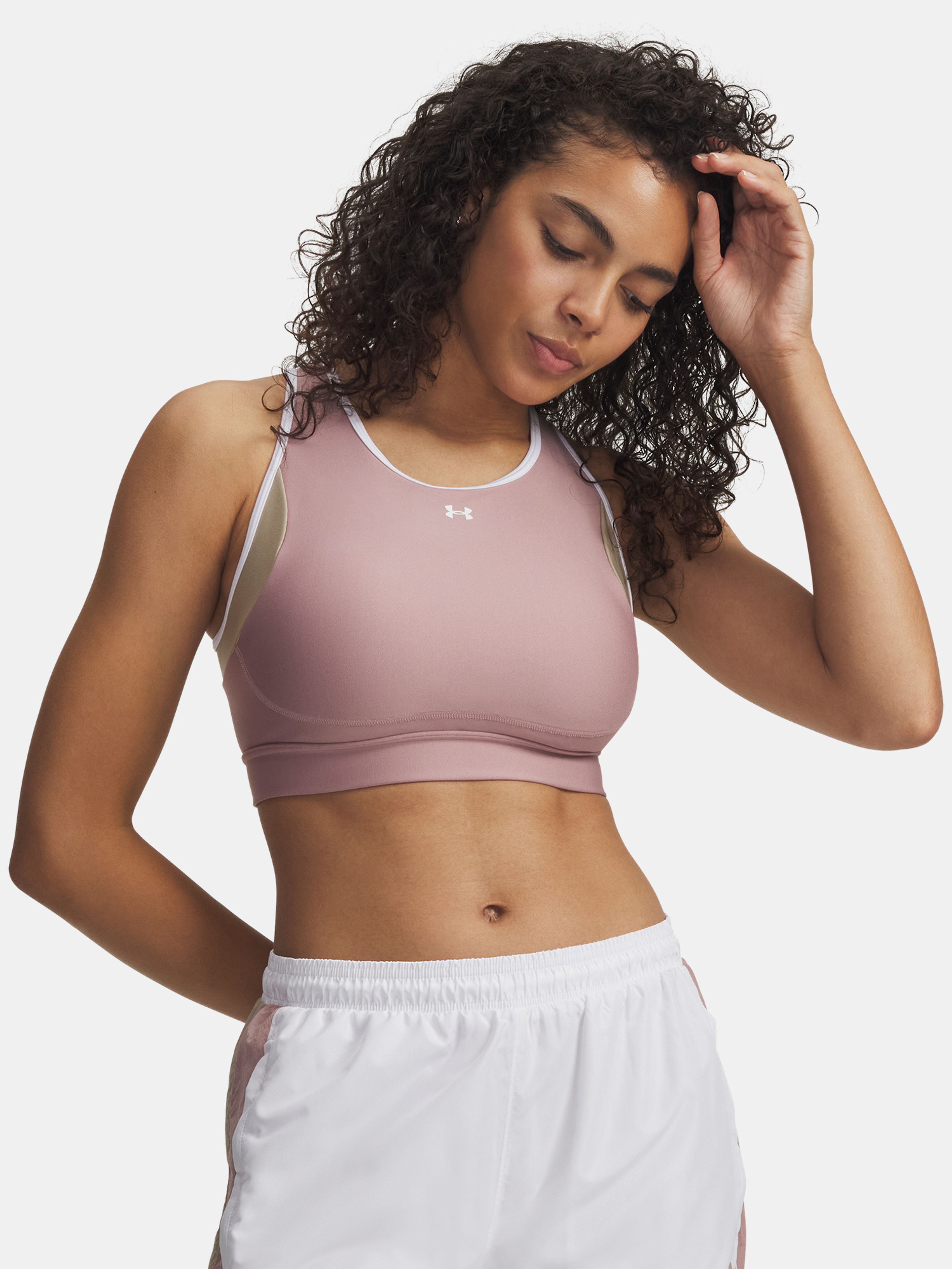 Moteriška liemenėlė Under Armour UA Crossback Mid Open Back-PNK