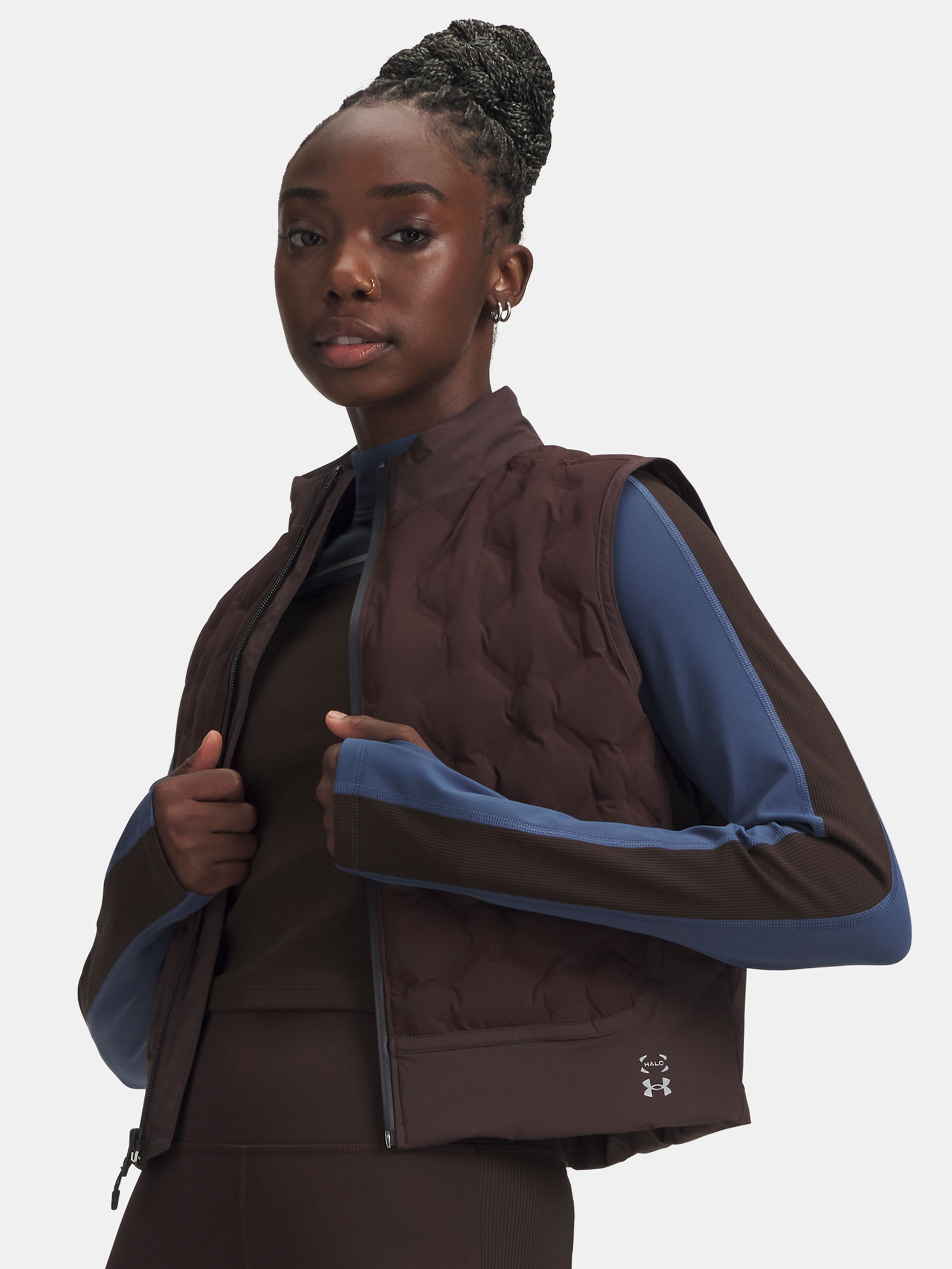 Női mellény Under Armour UA Halo CW Vest-BRN