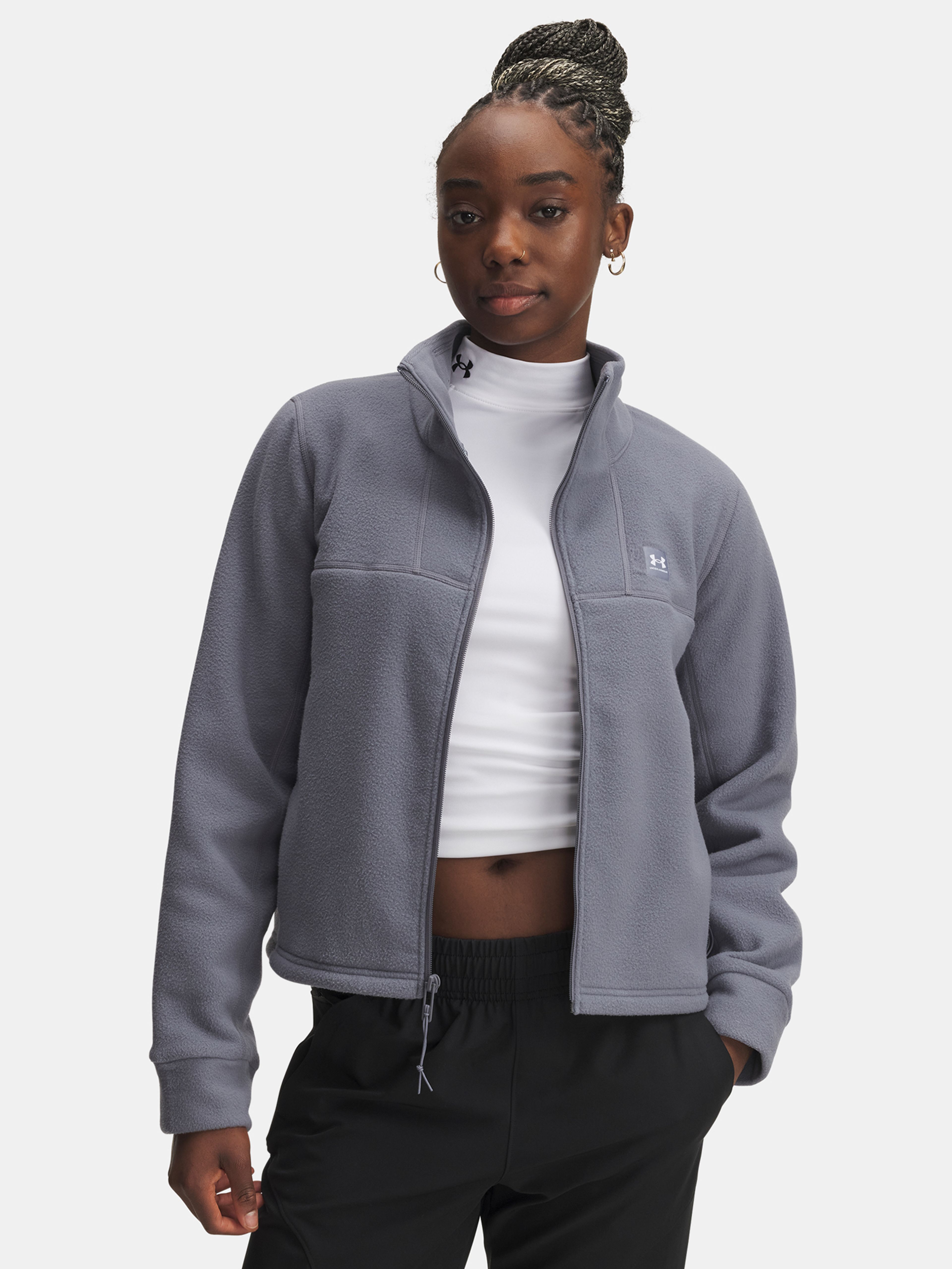 Moteriškas bliuzonas Under Armour UA W Expanse Fleece FZ-GRY
