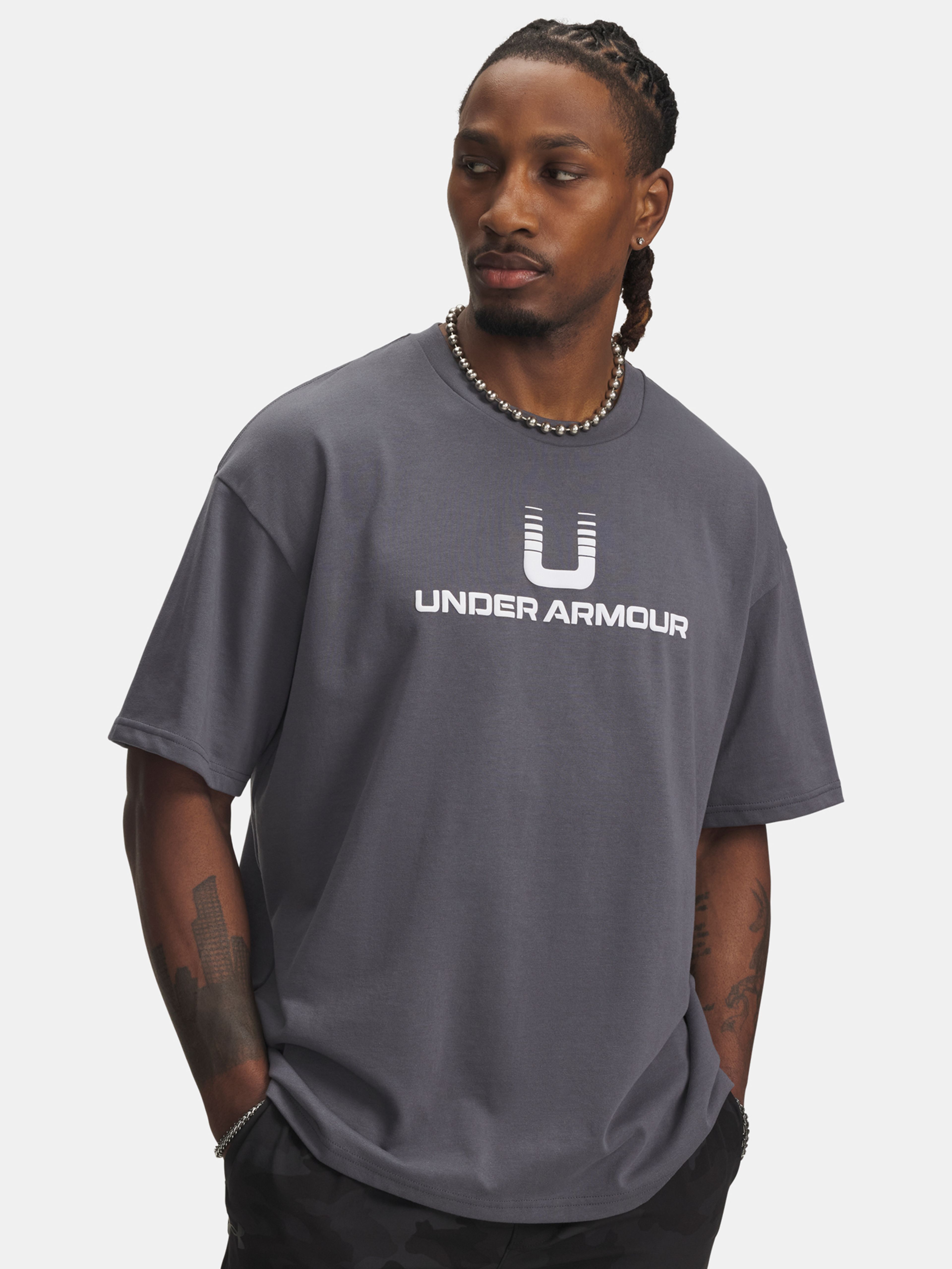 Pánske tričko Under Armour UA HWT U LOGO SS-GRY