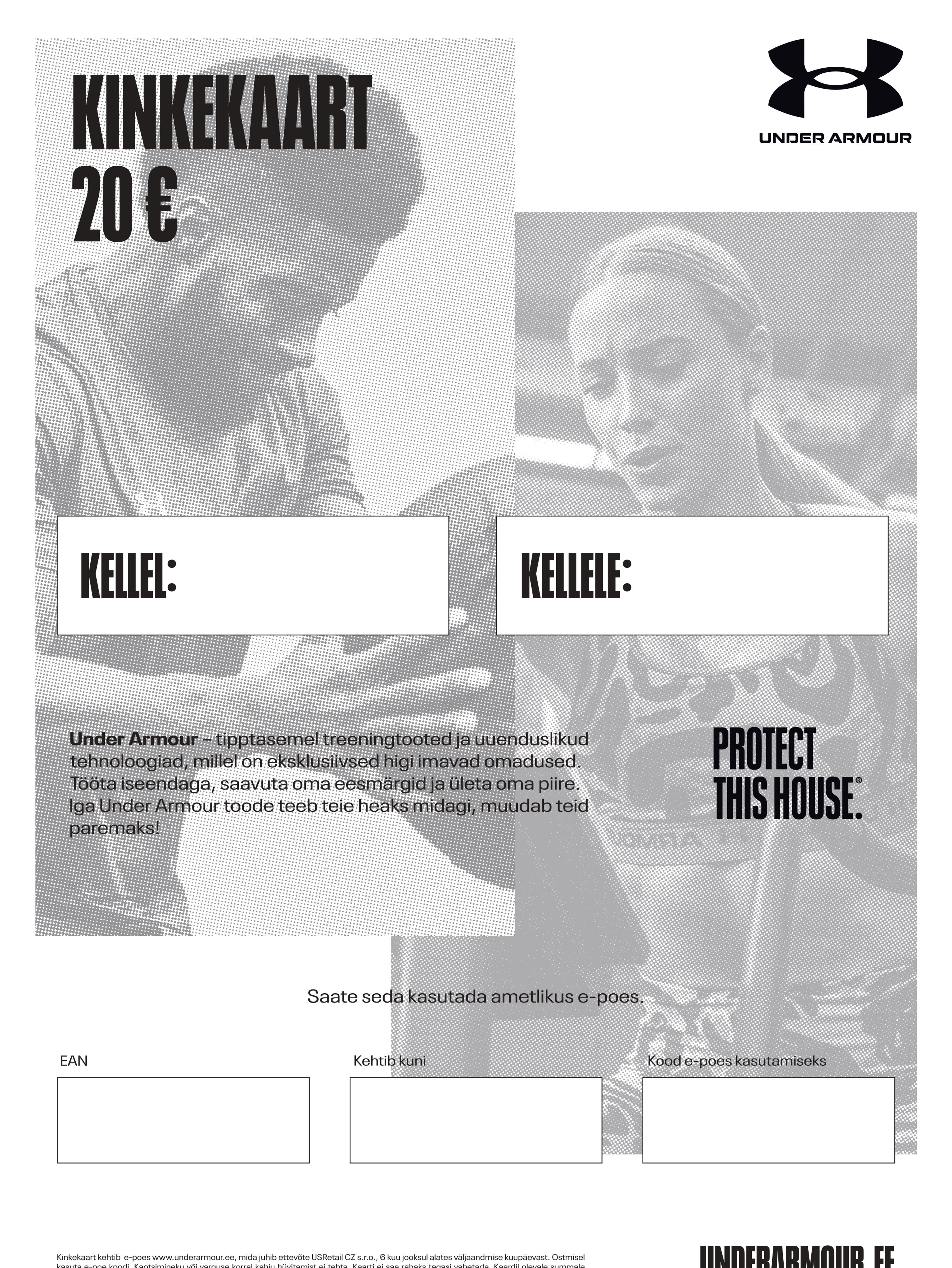 Kinkekaart Under Armour 20 €