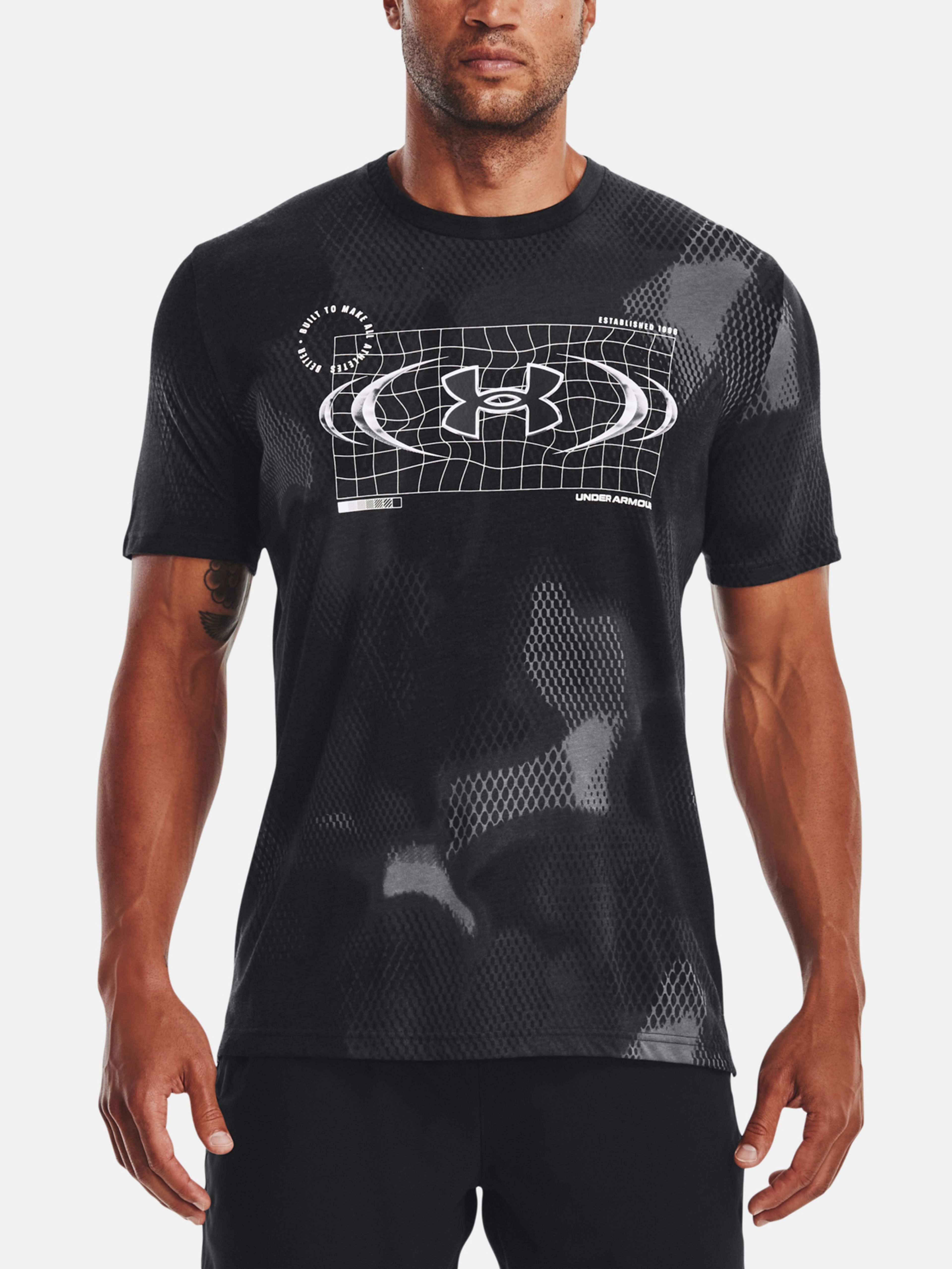 Férfi póló Under Armour UA FBTL AOP METAL LOGO SS