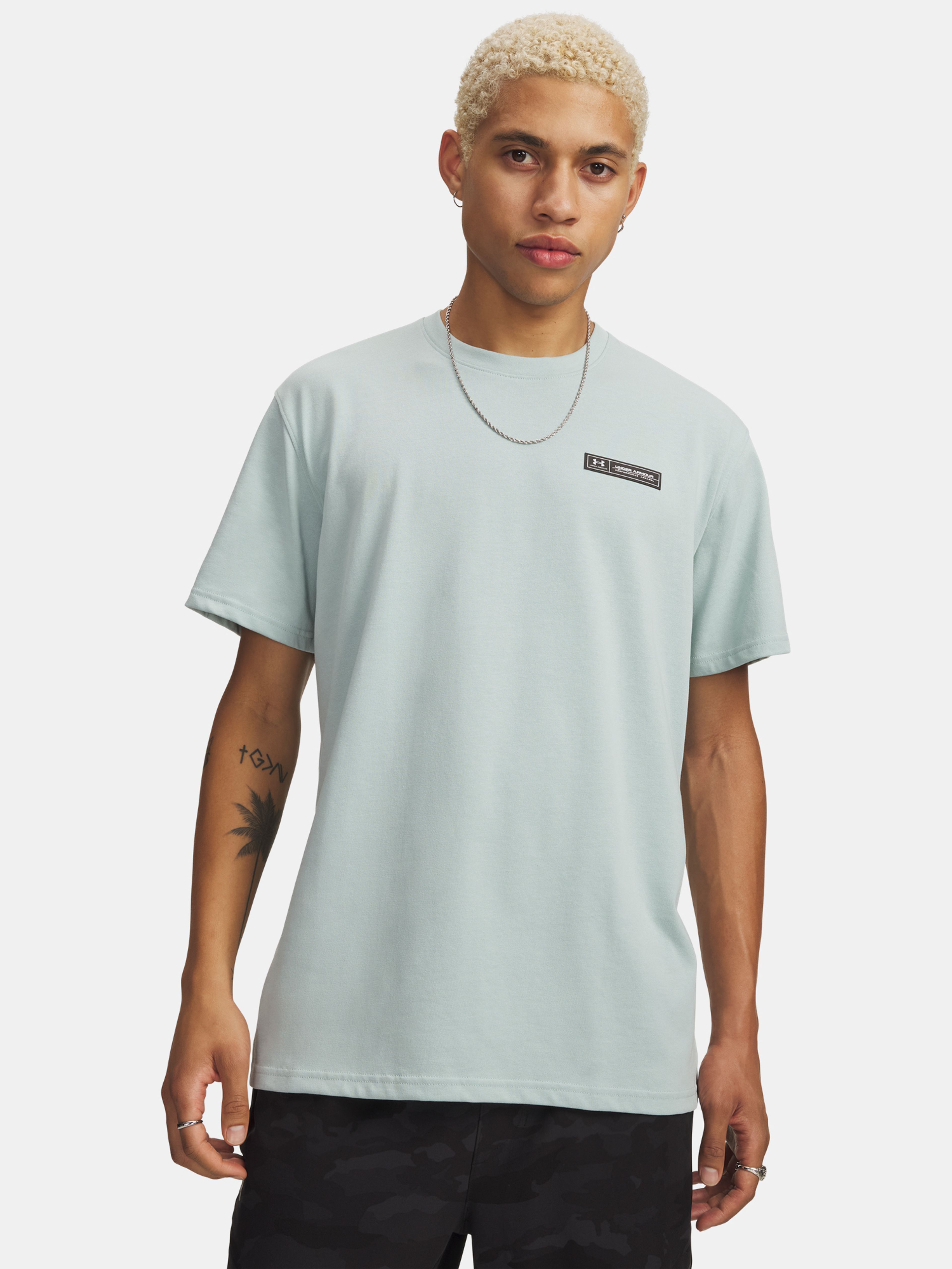 Pánské tričko Under Armour UA HW ARMOUR LABEL SS-BLU