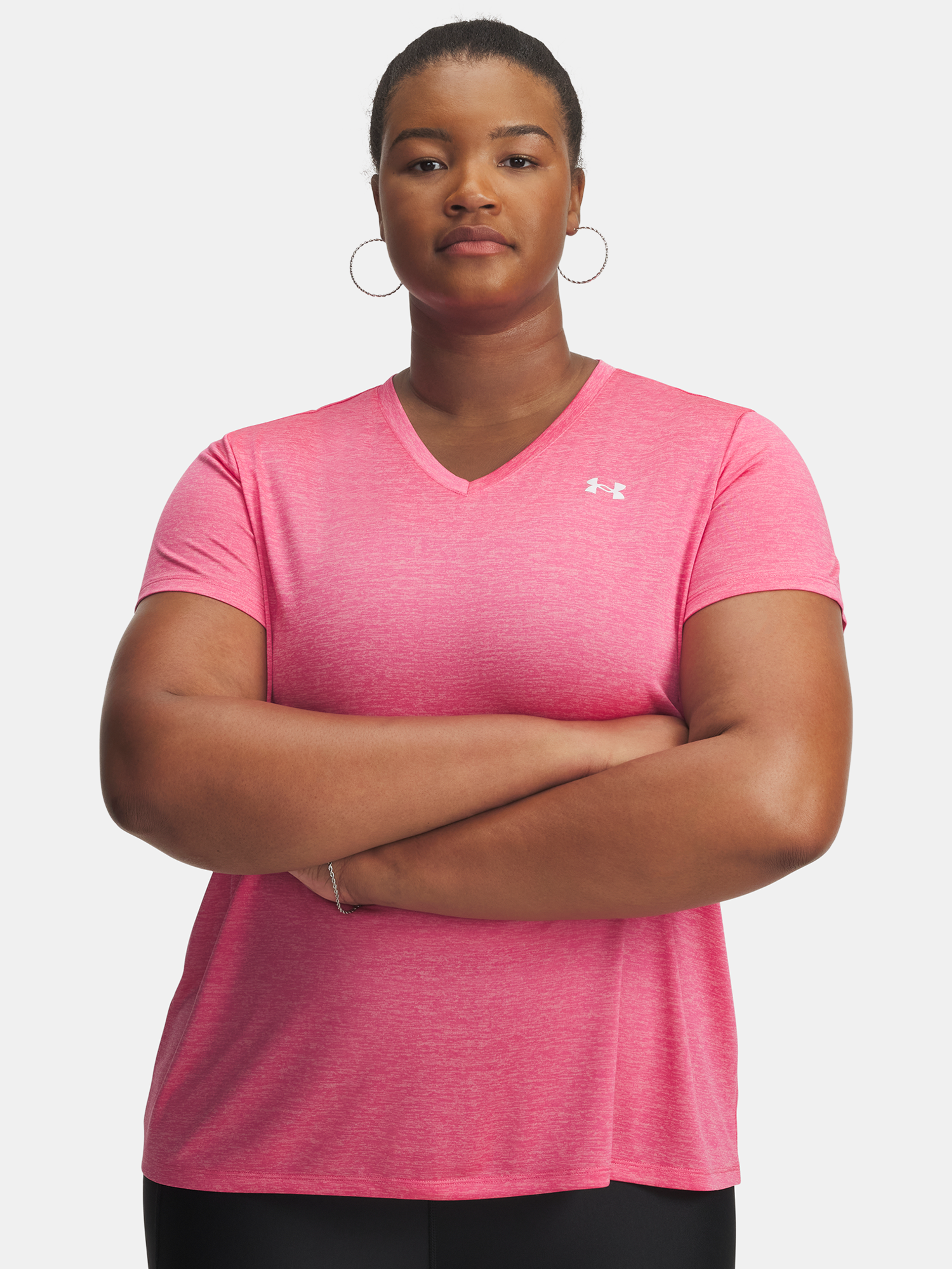 Női póló Under Armour Tech SSV- Twist&-PNK