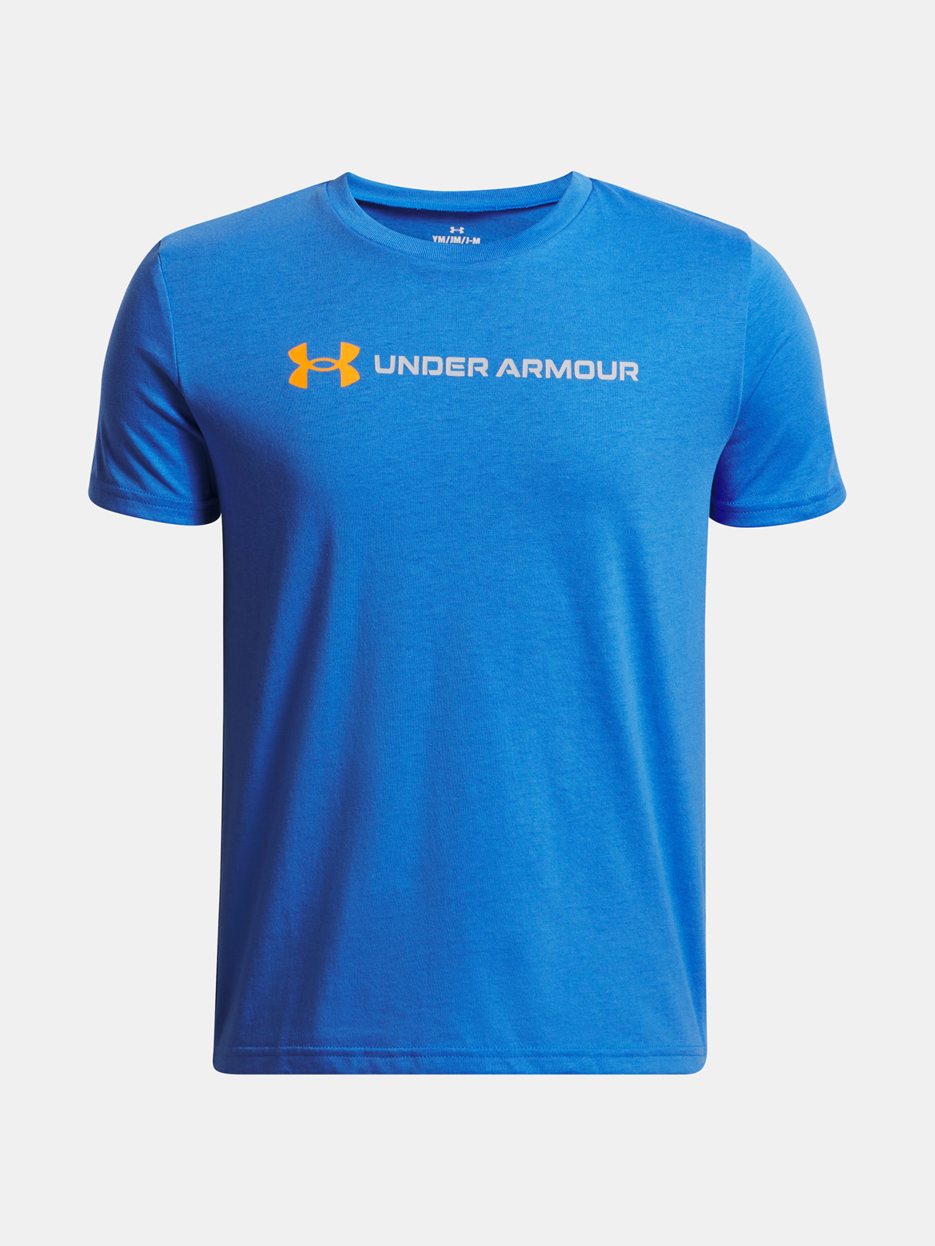 Chlapčenské tričko Under Armour UA B LOGO WORDMARK SS-BLU